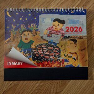 H-Mart 2026 Calendar 8.5 x 9.5 inch Standing Desk
